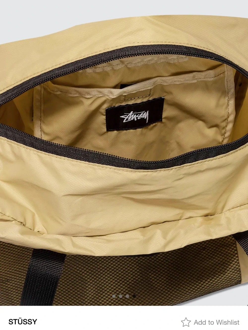Stüssy Light Weight Travel Tote Bag – Beige – New with Tags